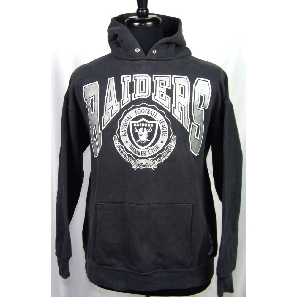 Vintage 90's NUTMEG Oakland L.A. RAIDERS Hoodie Sweatshirt Men's Large